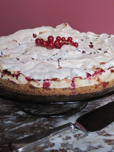 Tarte meringuée aux groseilles