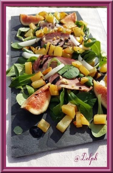 Salade gourmande de filets de canard 