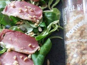 Salade gourmande de filets de canard 