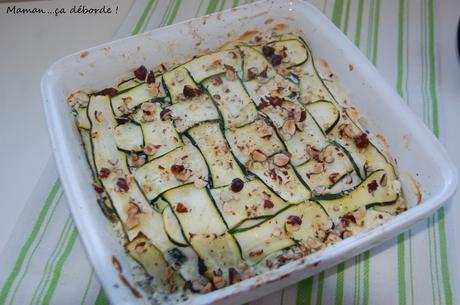 Gratin de courgettes et noisettes