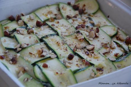 Gratin courgettes et noisettes