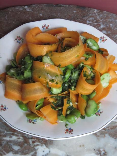 Salade de carottes et fèves