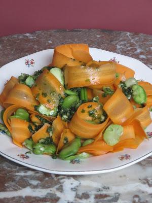 Salade de carottes et fèves