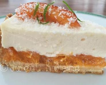 La tarte aux abricots et à la mousse de coco