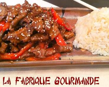Boeuf aux Poivrons Miel Et Sésame
