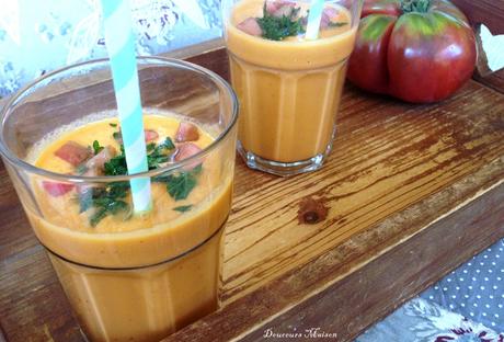 Gaspacho Tomates Anciennes et Pâtisson à ma façon