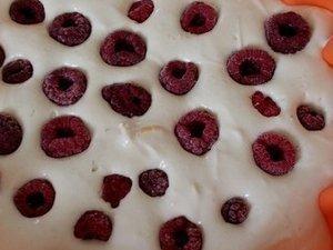 Gâteau nuage aux framboises