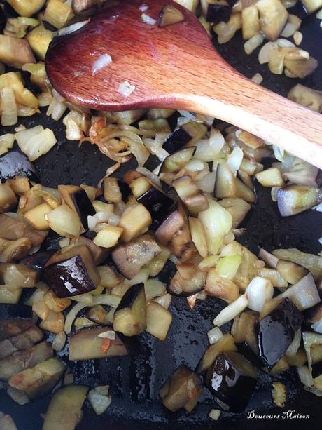 Aubergines farcies à la semoule miel et épices