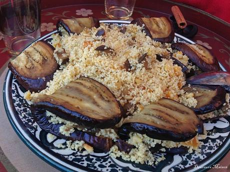 Aubergines farcies à la semoule miel et épices