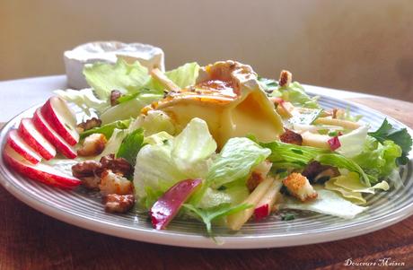 Salade Normande Pommes Camembert au Caramel Poivré