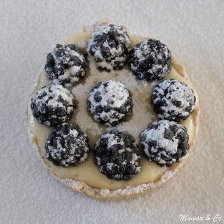 Tartelettes de mûres sauvages et crème chiboust à la bretonne