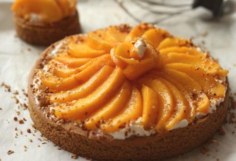 Tarte sablée breton, mascarpone fouetté et nectarines