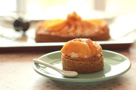 Tarte sablée breton, mascarpone fouetté et nectarines