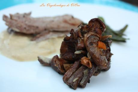 Aiguillettes de canard, sauce aux pommes