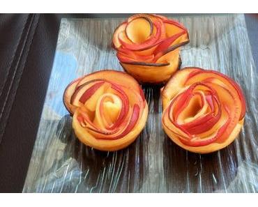 Roses de pommes à la confiture d’abricots