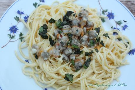 Linguini aux coques et au citron