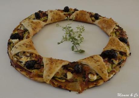 Pizza couronne feuilletée