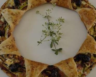 Pizza couronne feuilletée