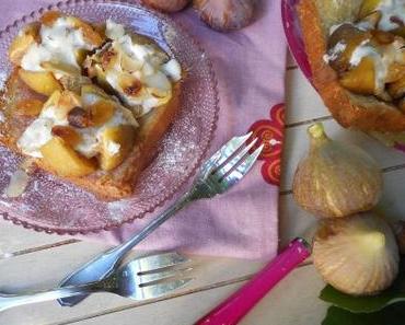Figues rôties au mascarpone, miel et fruits d’automne