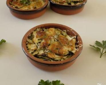 Gratin de courgettes  à la crème et à l’ail