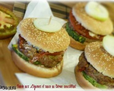 ღ " Miam " Hamburger Viandes aux Légumes et sauce Chèvre croustillant