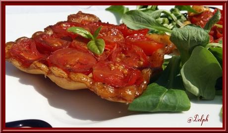 Tartelettes tatin aux tomates cerises et au caramel balsamique