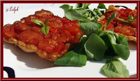 Tartelettes tatin aux tomates cerises et au caramel balsamique