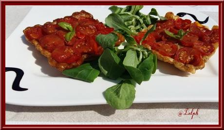 Tartelettes tatin aux tomates cerises et au caramel balsamique