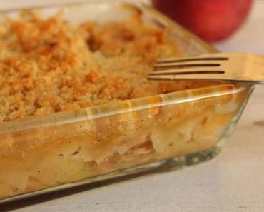 Crumble aux pêches et amandes