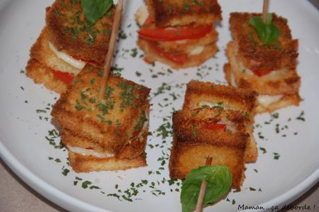 Brochettes mozzarella tomate