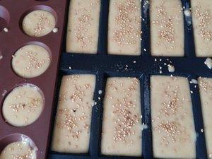 Financiers aux amandes et graines de sésames 