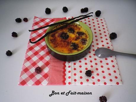 Crèmes brûlées aux mûres {Foodista Challenge #11} Crèmes brûlées aux mûres {Foodista Challenge #11}