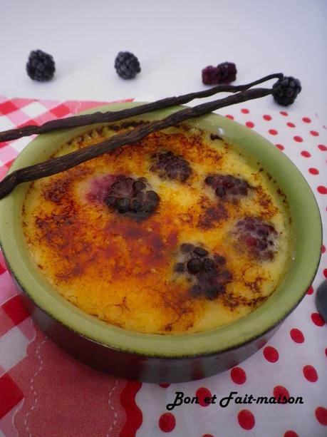 Crèmes brûlées aux mûres {Foodista Challenge #11} Crèmes brûlées aux mûres {Foodista Challenge #11}