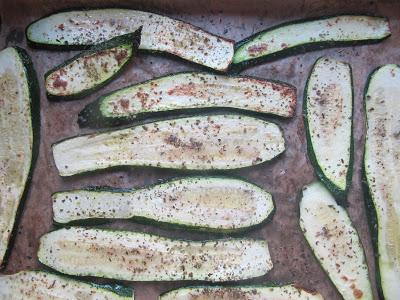 Courgettes grillées au jambon et à la roquette