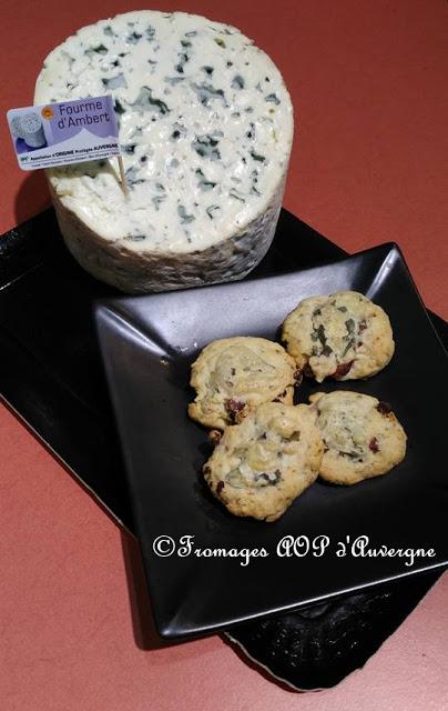 Cookies à la fourme d'Ambert et aux lardons