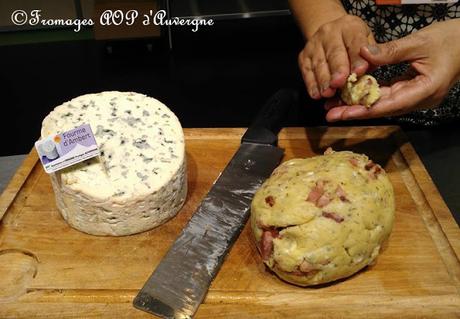 Cookies à la fourme d'Ambert et aux lardons