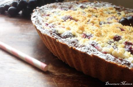 Tarte Streusel aux Raisins Muscat et Noix