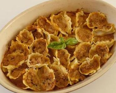 Gratin de pâtes maison farcies