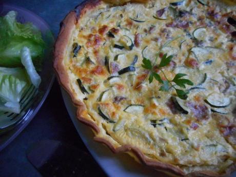 quiche chèvre courgettes jambon sec