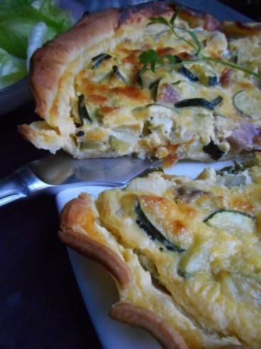 quiche chèvre courgettes jambon sec 1