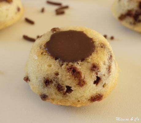 Financiers tigrés cœur chocolat/caramel