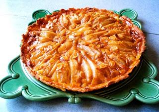 Tarte aux poires et aux amandes caramélisées