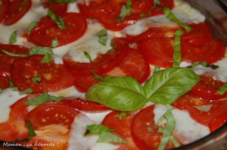 Gratin riz,tomate, mozzarella