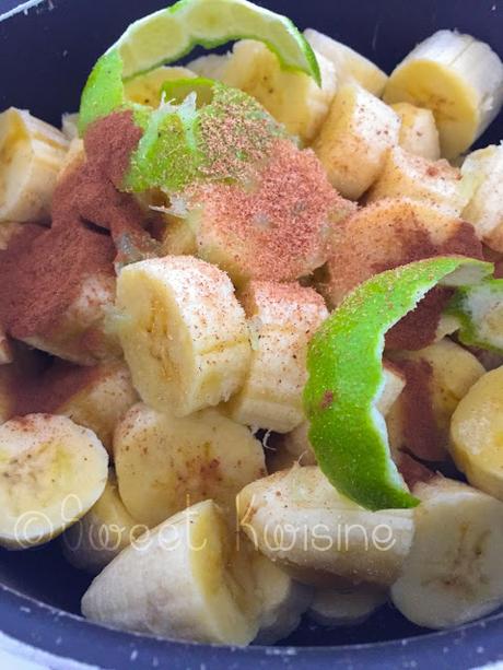 sweet kwisine, bananes, confiture, banana, jam, cannelle, cinnamon, citron vert, muscade, martinique, cuisine antillaise, tropical food, caribbean food