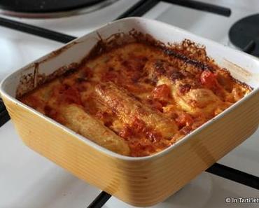 Gratin de quenelles express au Saint-Albray & tomates fraîches