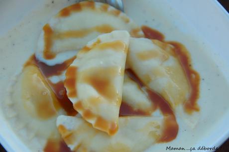 Raviolis aux pommes et caramel beurre salé