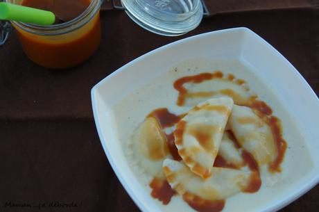 Raviolis aux pommes et caramel beurre salé