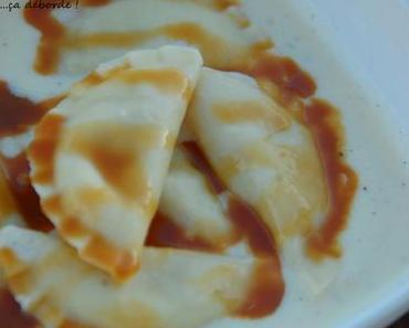 Raviolis aux pommes et caramel beurre salé