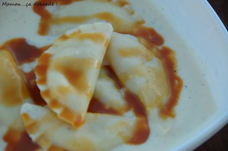 Raviolis aux pommes et caramel beurre salé