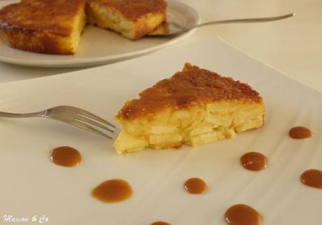 Moelleux aux pommes et caramel beurre salé